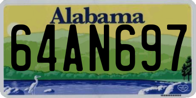 AL license plate 64AN697