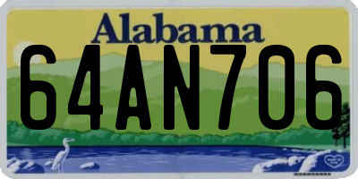 AL license plate 64AN706
