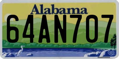 AL license plate 64AN707