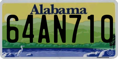 AL license plate 64AN710