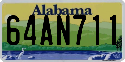 AL license plate 64AN711