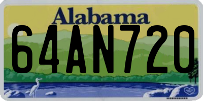 AL license plate 64AN720