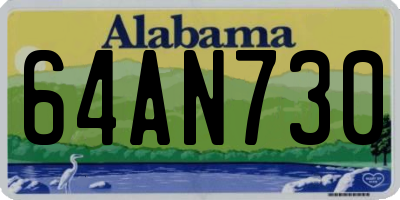 AL license plate 64AN730