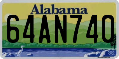 AL license plate 64AN740