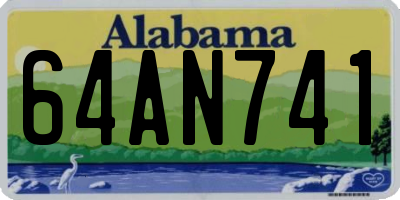 AL license plate 64AN741