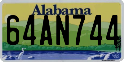 AL license plate 64AN744