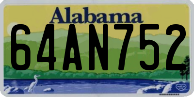 AL license plate 64AN752
