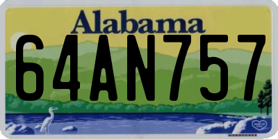 AL license plate 64AN757