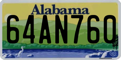 AL license plate 64AN760