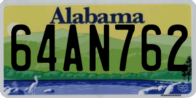 AL license plate 64AN762