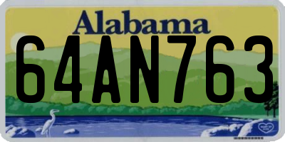 AL license plate 64AN763