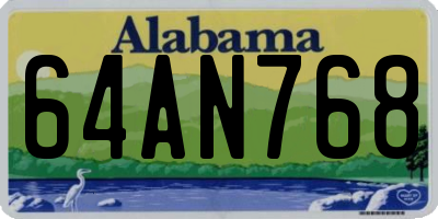 AL license plate 64AN768