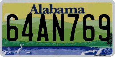 AL license plate 64AN769