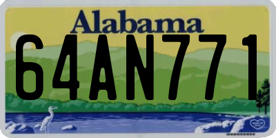 AL license plate 64AN771