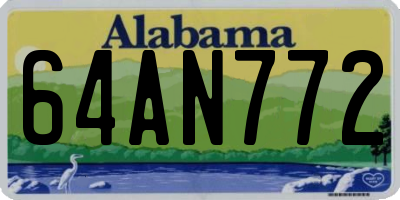 AL license plate 64AN772