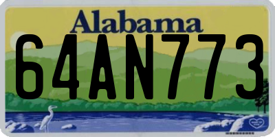 AL license plate 64AN773