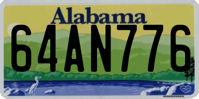 AL license plate 64AN776