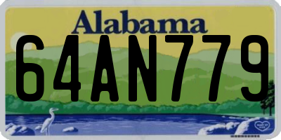 AL license plate 64AN779
