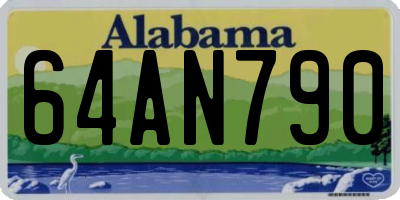 AL license plate 64AN790