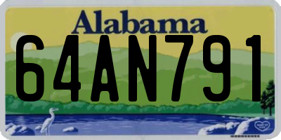 AL license plate 64AN791