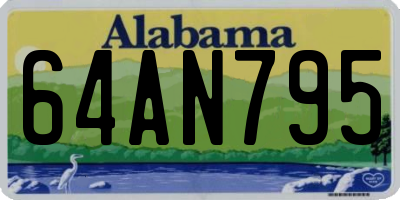 AL license plate 64AN795