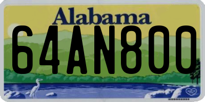 AL license plate 64AN800