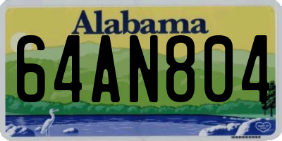 AL license plate 64AN804