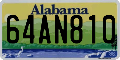 AL license plate 64AN810