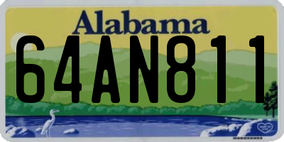 AL license plate 64AN811
