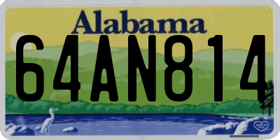 AL license plate 64AN814