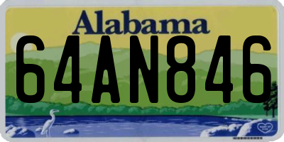 AL license plate 64AN846