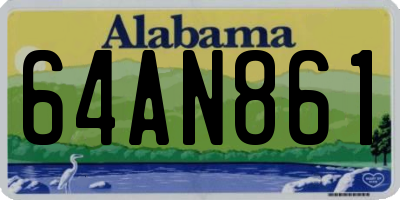 AL license plate 64AN861