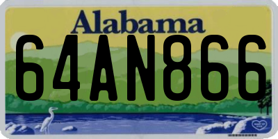 AL license plate 64AN866