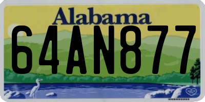 AL license plate 64AN877