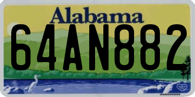 AL license plate 64AN882