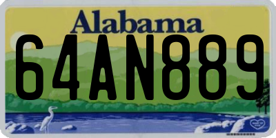 AL license plate 64AN889