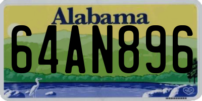 AL license plate 64AN896