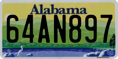 AL license plate 64AN897