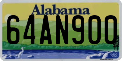 AL license plate 64AN900