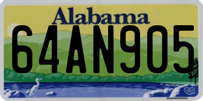 AL license plate 64AN905