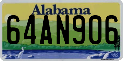 AL license plate 64AN906