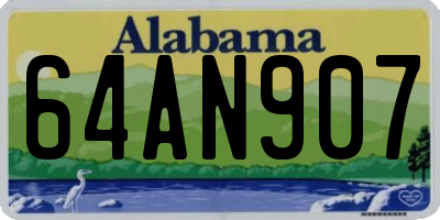 AL license plate 64AN907