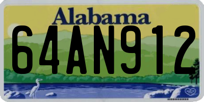 AL license plate 64AN912