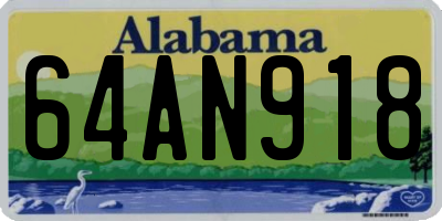 AL license plate 64AN918