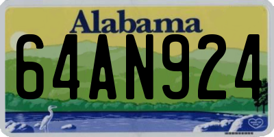 AL license plate 64AN924