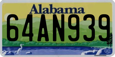 AL license plate 64AN939