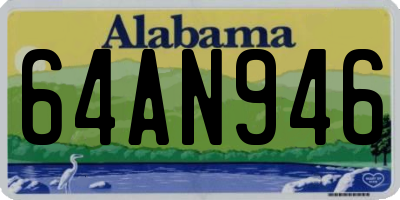 AL license plate 64AN946