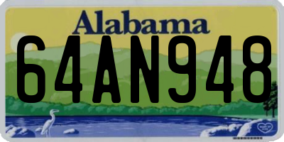 AL license plate 64AN948