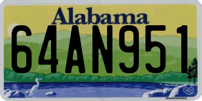 AL license plate 64AN951