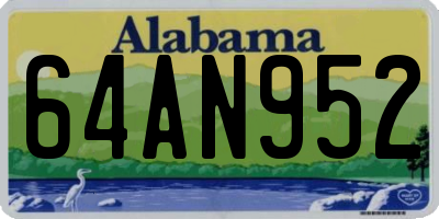 AL license plate 64AN952